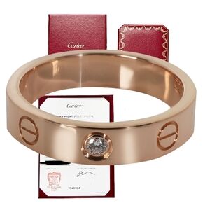 Cartier Love Ring in Rose Gold with Diamond